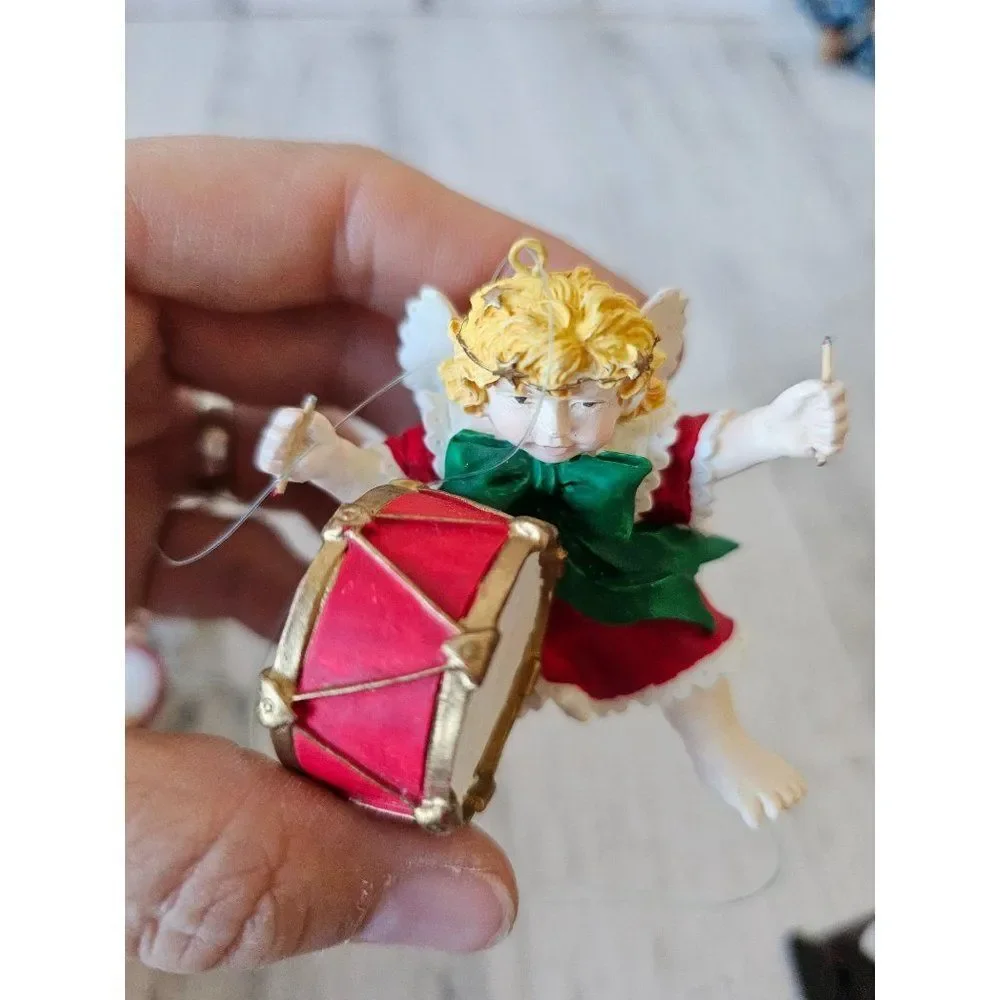 Silvestri Cheryl‎ Johnson Cherub ornament angel musical band drum Xmas tree